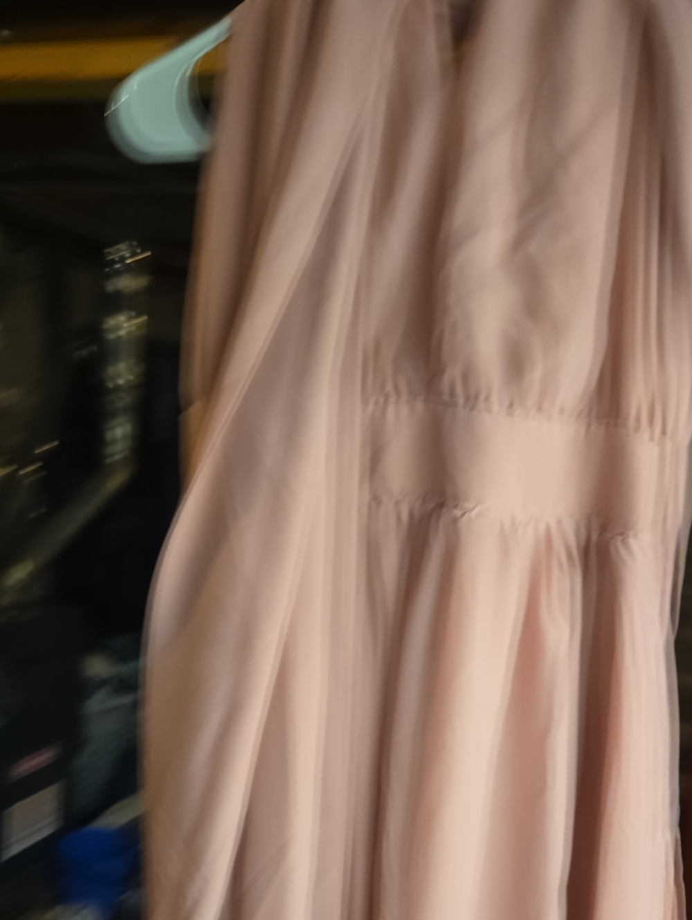 SHEIN Blush Pink Tiered Maxi Dress